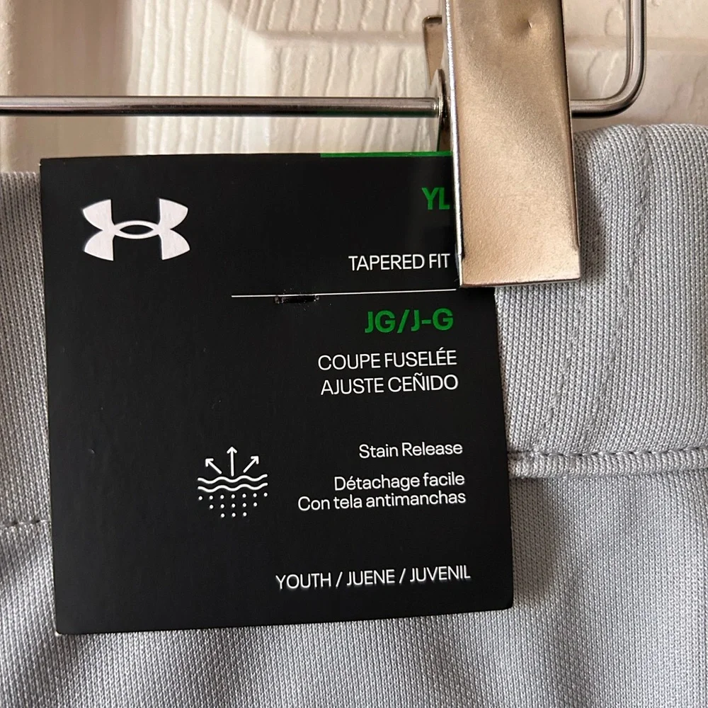 Under Armour Boys Youth Grey Baseball Pants Size YL/JG/J-G NWT‎
